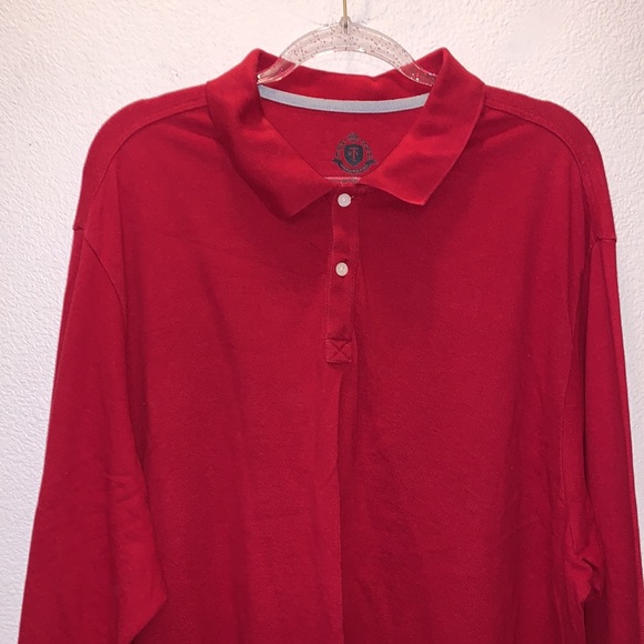 RTY Trademark red long sleeve polo shirt - Picture 2 of 7